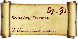 Szatmáry Zsanett névjegykártya