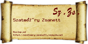 Szatmáry Zsanett névjegykártya